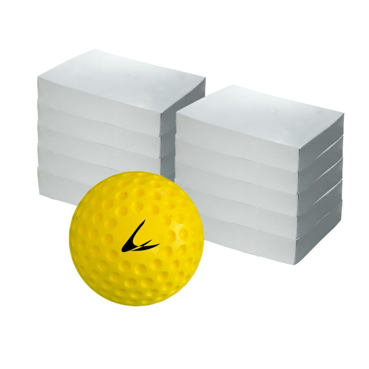 ディンプルボール(中) 10ダース(120球入) イエロー LINDSPORTS