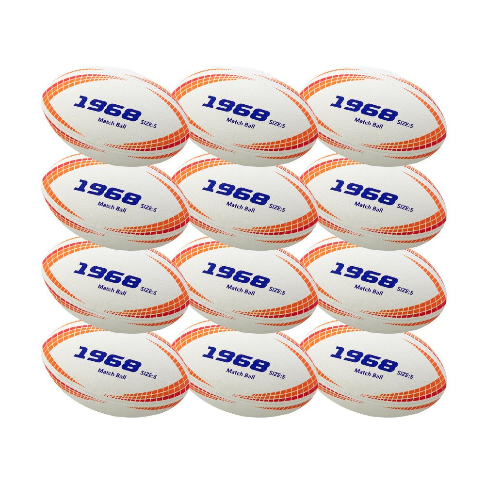 LINDSPORTS 【12球セット】【ハイグリップ】ラグビーボール 5号球