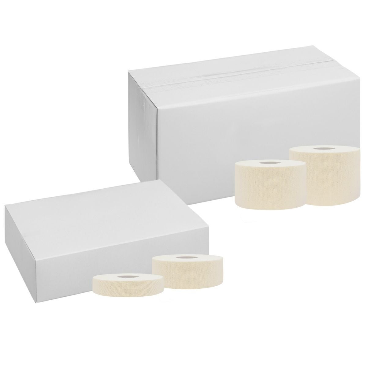 LINDSPORTS 徳用ホワイト 非伸縮テープ 幅38mm/50mm 同サイズ1箱 固定